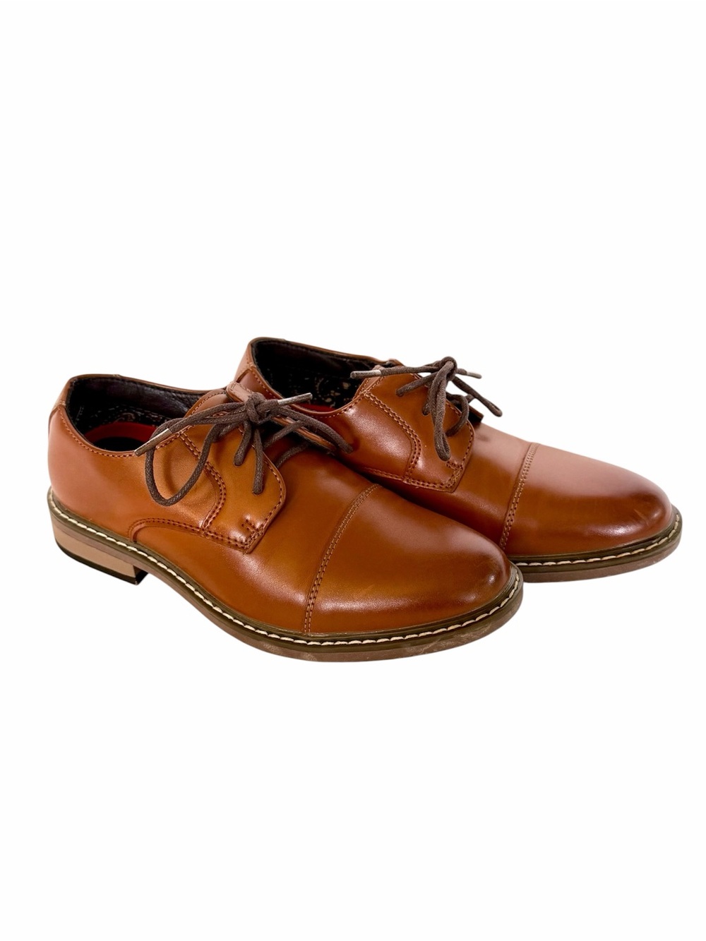 Bruno Marc Boys Classic Cap-Toe Oxford Leather Dress Shoes Size 1.5Y